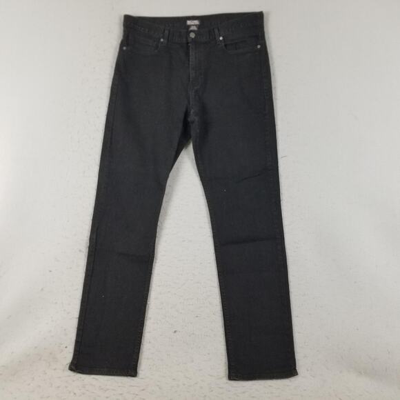 Michael Kors Jeans Mens 34x32 Black Slim Fit Stretch Denim Pants MK Logo Cotton - Picture 1 of 16